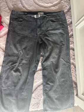 Abercrombie & Fitch Charcoal Low-Rise Ultra Loose Jeans